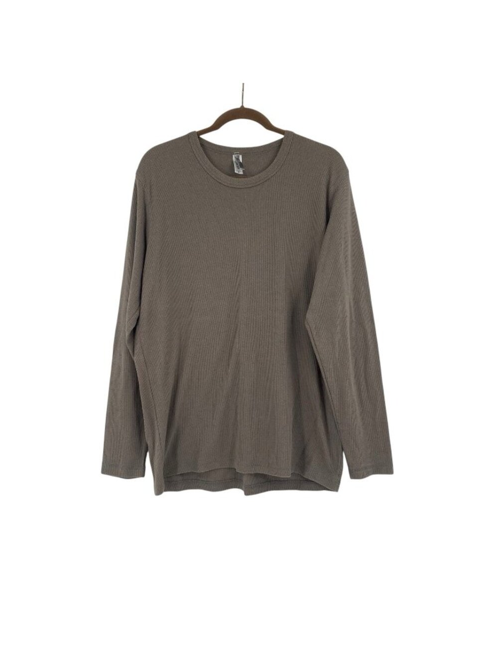 RAW Mens Size XL Beige Tan Waffle Knit Long Sleeve Thermal Y2K vintage